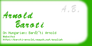 arnold baroti business card